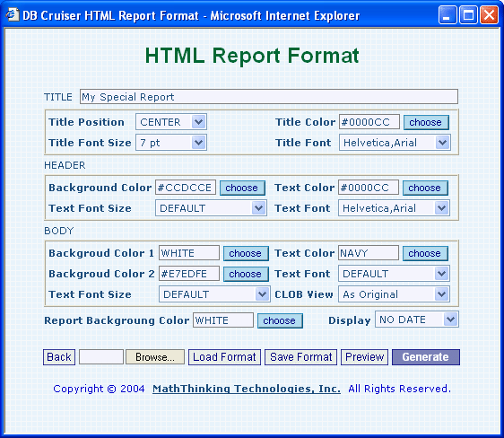 db-cruiser-html-report-formatting